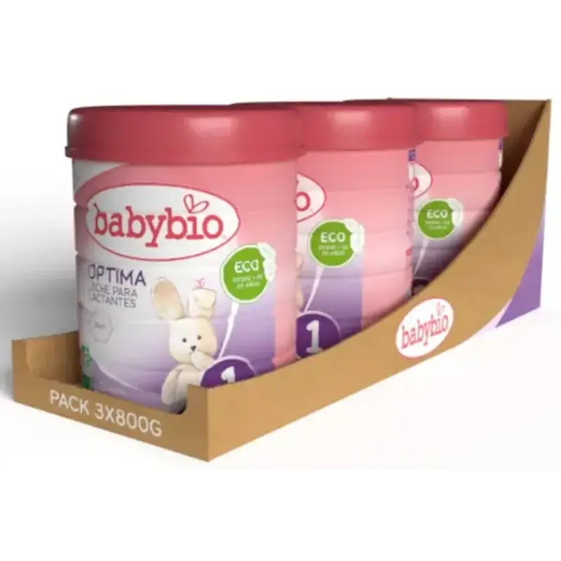 Babybio Optima 1 Kuhmilch 0-6 Monate, Packung 3 x 800 Gramm