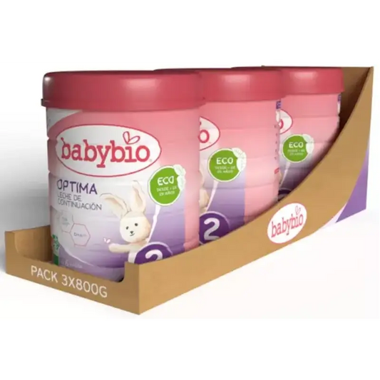 Babybio Optima 2 Kuhmilch 6-12 Monate, Packung 3 x 800 Gramm