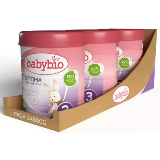 Babybio Optima 3 Kuhmilch 12-36 Monate, Packung 3 x 800 Gramm