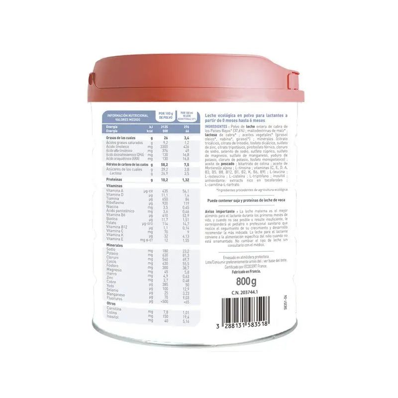 Babybio Caprea 1 Ziegenmilch 0-6 Monate, Packung 12 x 800 g