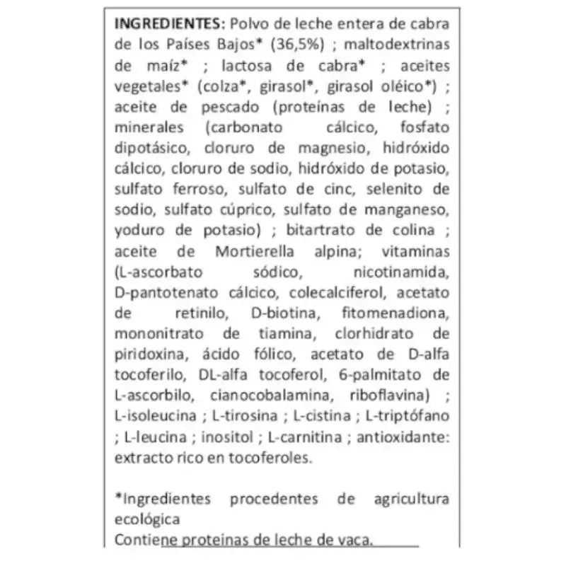 Babybio Caprea 1 Ziegenmilch 0-6 Monate, Packung 6 x 800 g