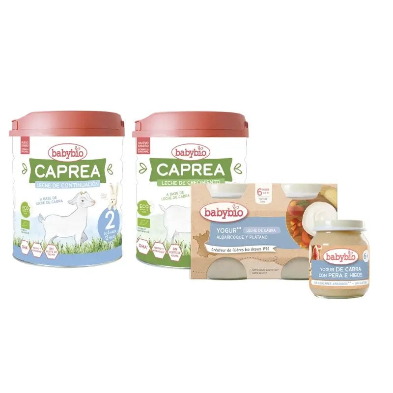 Babybio Pack Caprea Milk 2 und 3 + Ziegenjoghurts