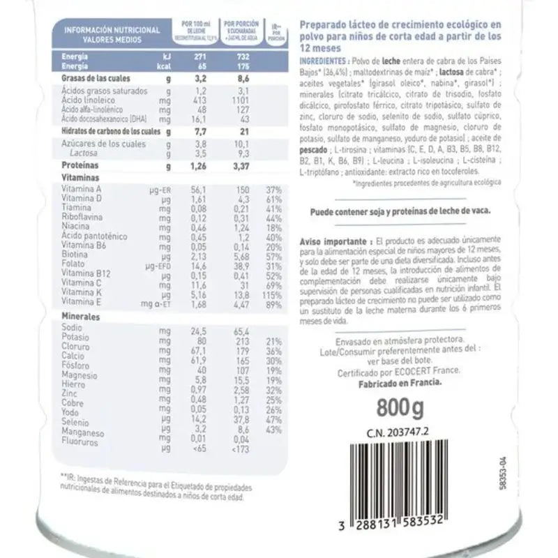 Babybio Pack Caprea Milk 2 und 3 + Ziegenjoghurts