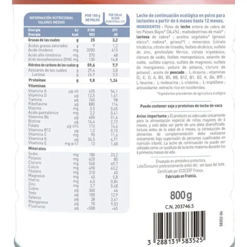 Babybio Pack Caprea Milk 2 und 3 + Ziegenjoghurts
