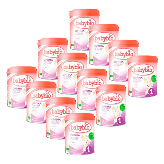 Babybio Optima 1 Kuhmilch 0-6 Monate, Packung 12 x 800 Gramm