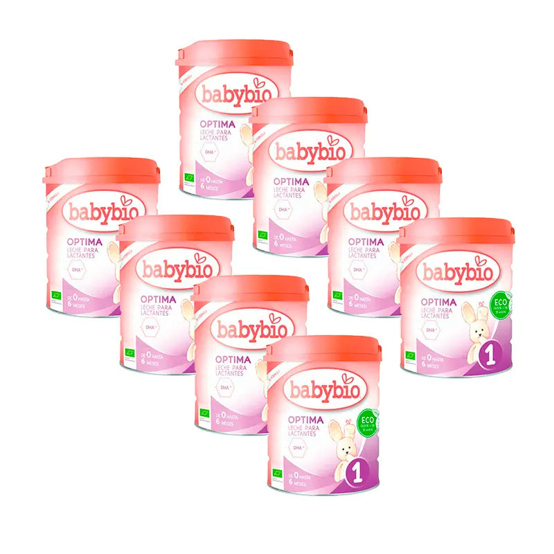 Babybio Optima 1 Kuhmilch 0-6 Monate, Packung 8 x 800g