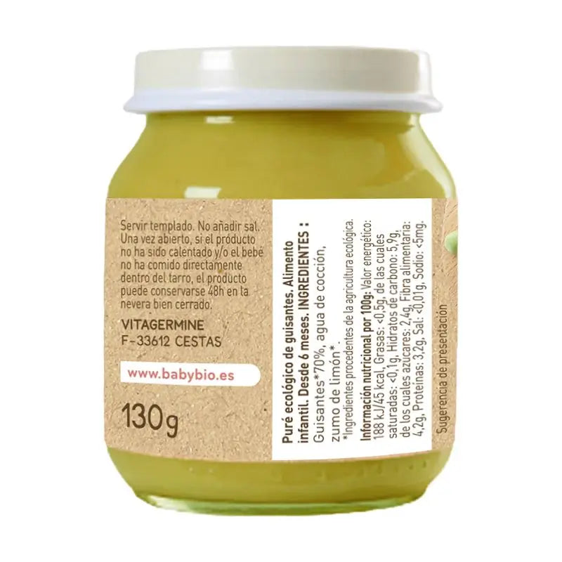 Babybio Babybio Erbsen, 130 g