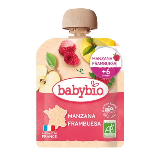 Babybio Pouche Apfel-Himbeere , 90 g