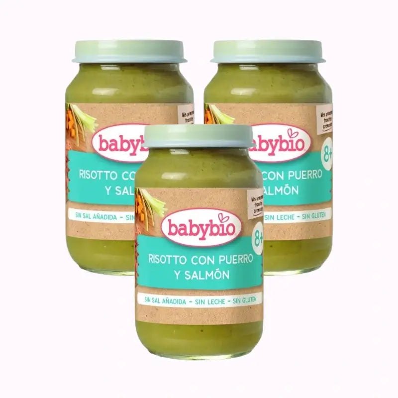 Babybio Lauch-Risotto mit Lachs, Packung 3 x 200 g