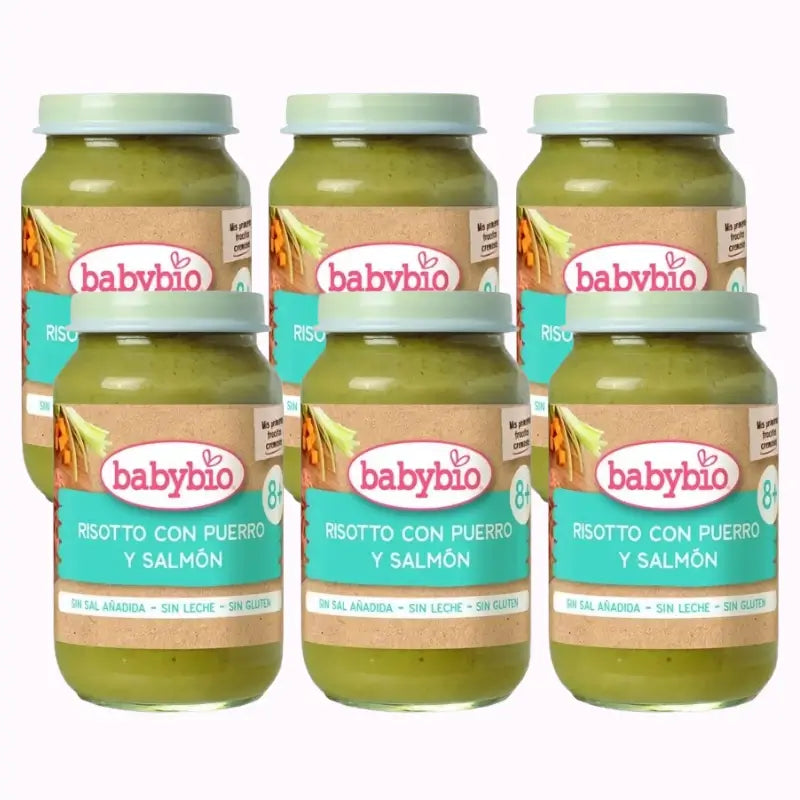 Babybio Lauch-Risotto mit Lachs, Packung 6 x 200 Gramm