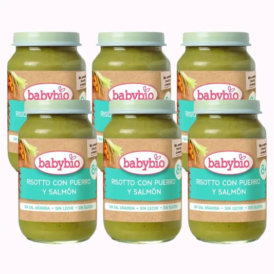 Babybio Lauch-Risotto mit Lachs, Packung 6 x 200 Gramm