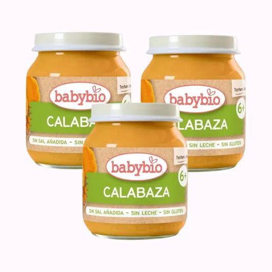 Babybio Kürbisglas, Packung 3 x 130 Gramm