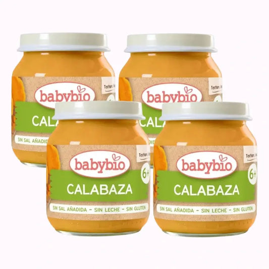 Babybio Kürbisglas, Packung 4 x 130 Gramm
