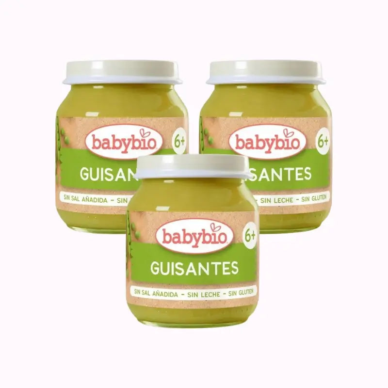 Babybio Babybio Erbsen, Packung 3 x 130 Gramm
