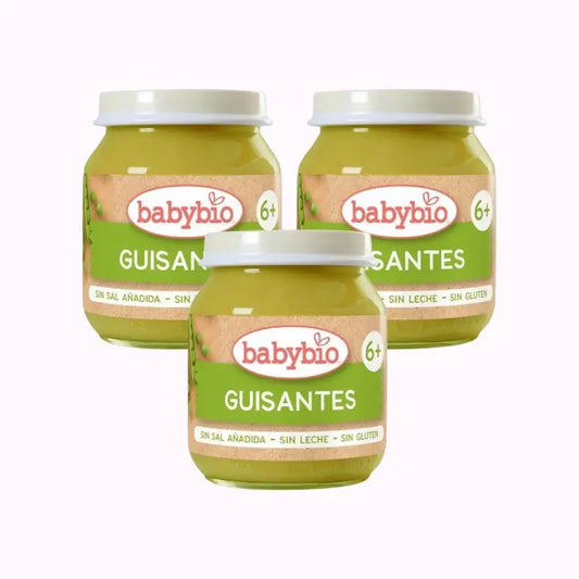 Babybio Babybio Erbsen, Packung 3 x 130 Gramm