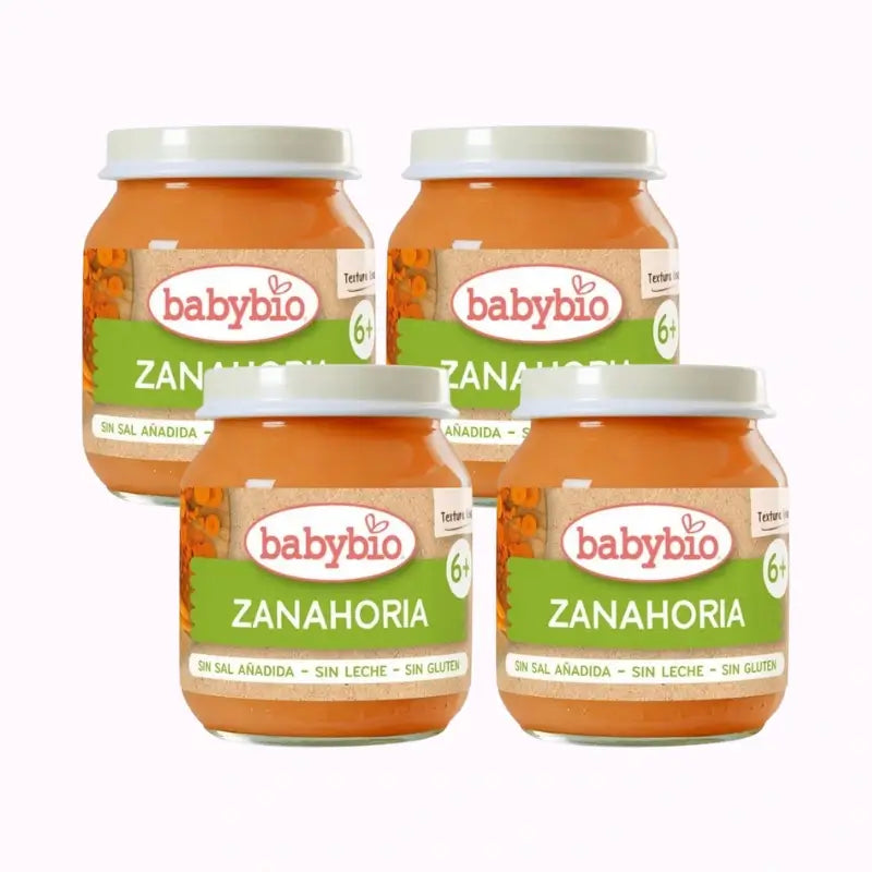 Babybio Karotten-Glas, Packung 4 x 130 Gramm