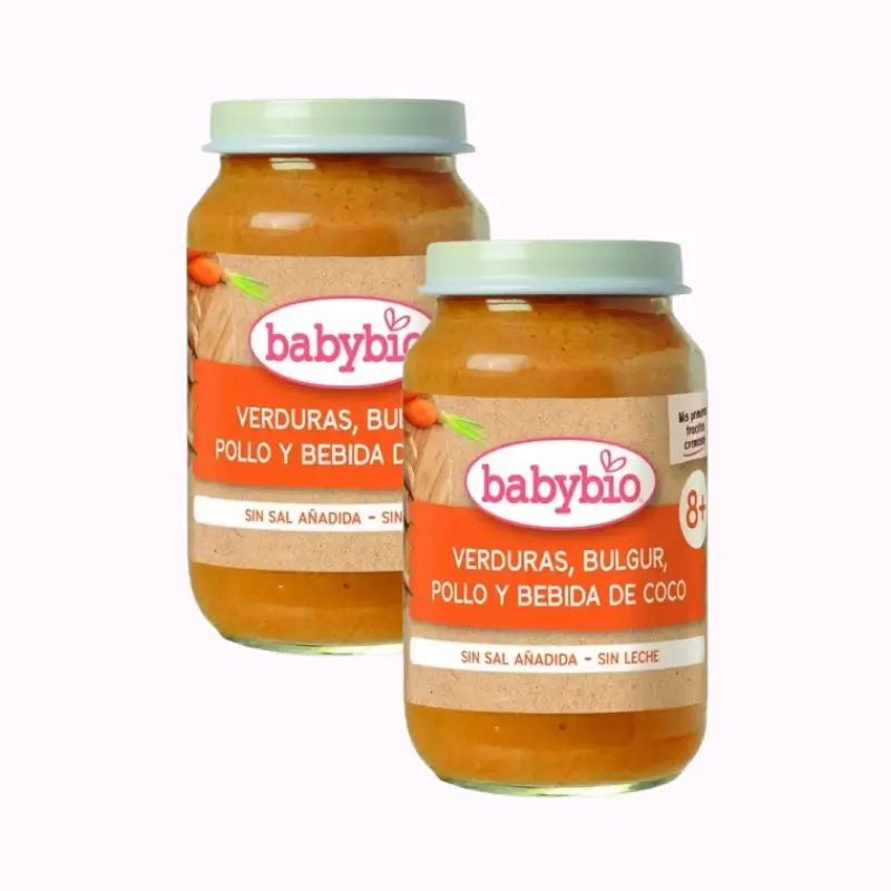 Babybio Gemüse Bulgur Huhn & Kokosnuss Drink, Packung 2 x 200 g