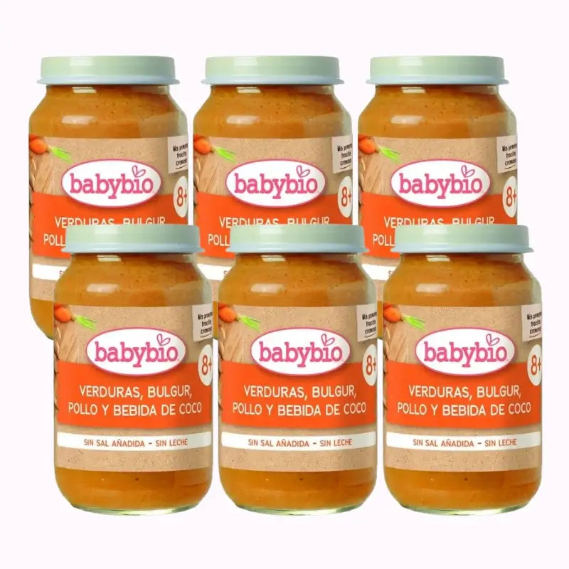 Babybio Gemüse Bulgur Huhn & Kokosnuss Drink, Packung 6 x 200 g