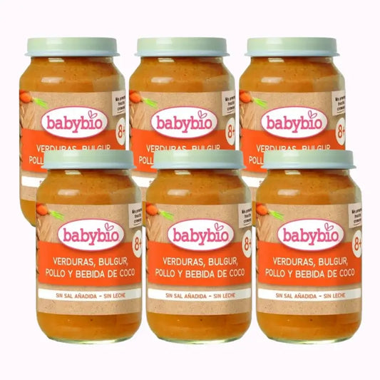 Babybio Gemüse Bulgur Huhn & Kokosnuss Drink, Packung 6 x 200 g