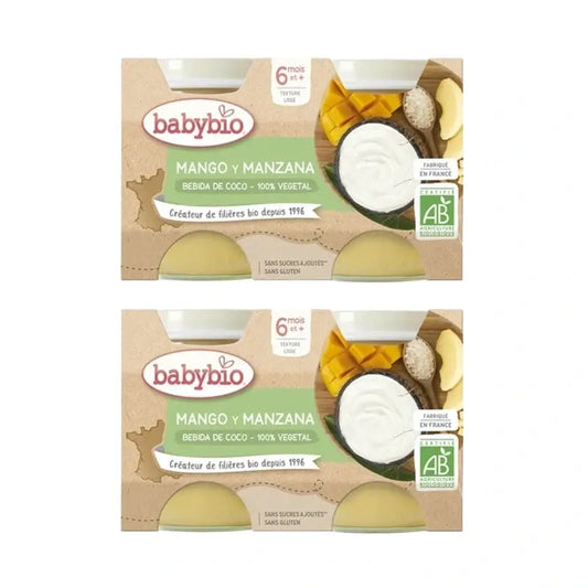 Babybio Joghurt Kokosnuss Mango Ananas & Apfel, Packung 4x130 g