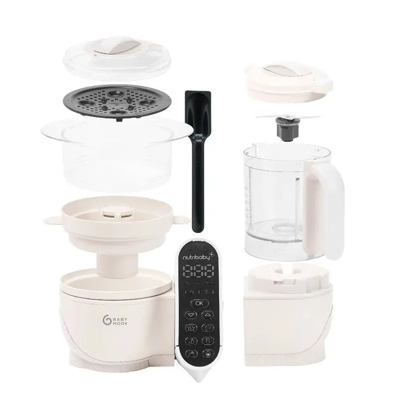 Babymoov Multifunktions-Baby-Roboter 6-in-1 Nutribaby(+) Mineral Beige