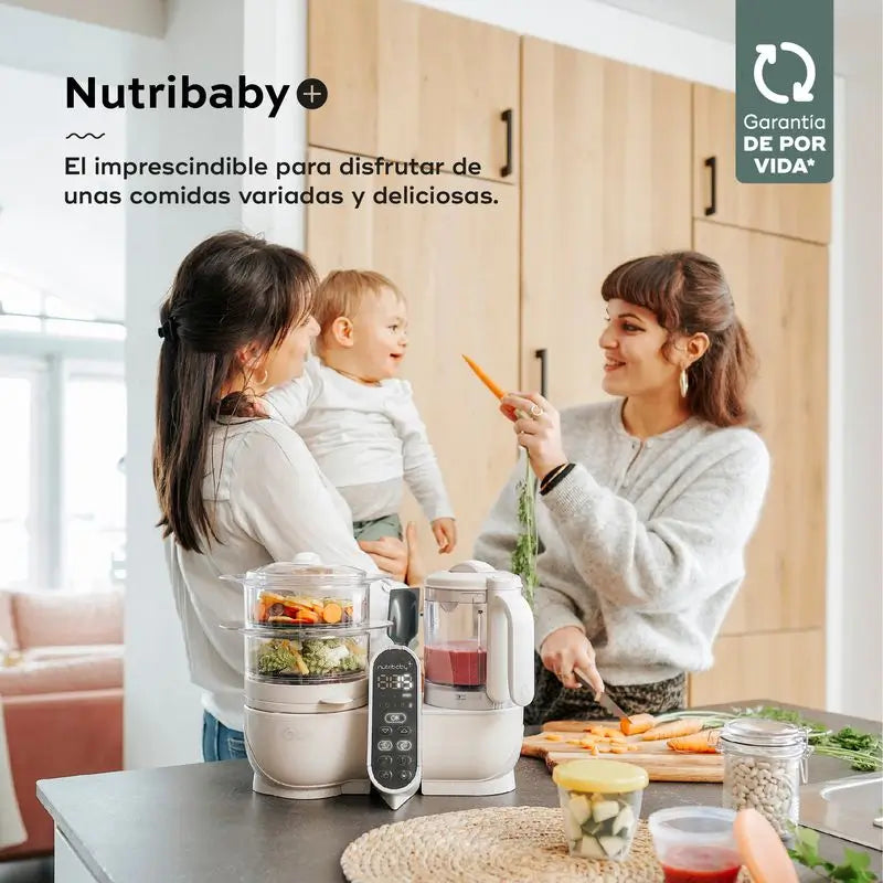 Babymoov Multifunktions-Baby-Roboter 6-in-1 Nutribaby(+) Mineral Beige