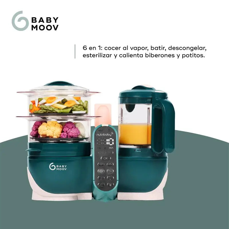 Babymoov Baby Multifunktionsroboter 6-in-1 Nutribaby(+) Opal Grün