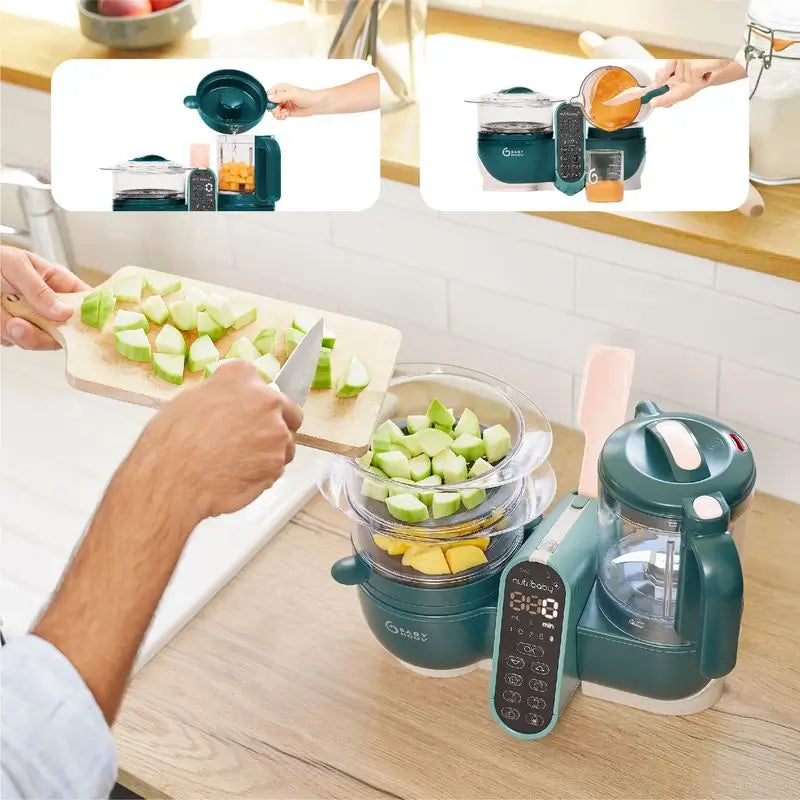 Babymoov Baby Multifunktionsroboter 6-in-1 Nutribaby(+) Opal Grün