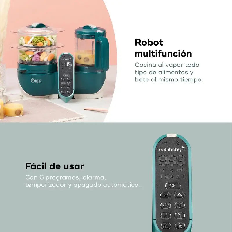 Babymoov Baby Multifunktionsroboter 6-in-1 Nutribaby(+) Opal Grün