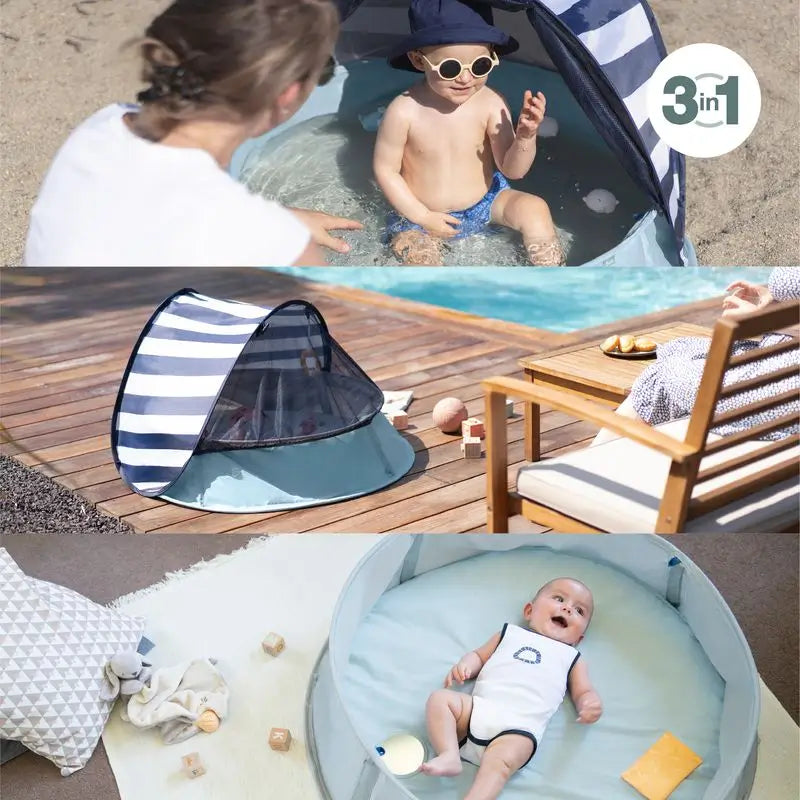 Babymoov Anti-UV UPF 50+ Spielplatz mit Mini-Pool Aquani Provence