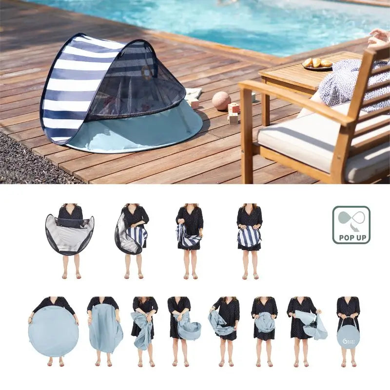 Babymoov Anti-UV UPF 50+ Spielplatz mit Mini-Pool Aquani Provence