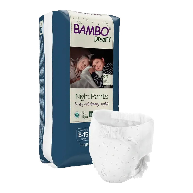 Bambo Nature Dreamy Night Windeln L (35-50Kg), 10 Stück.