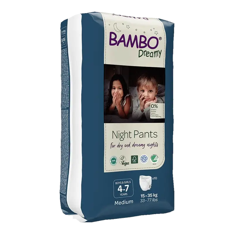Bambo Nature Dreamy Night Windeln M (15-35Kg), 10 Stück