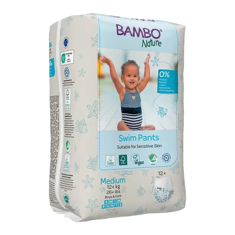 Bambo Nature Wasserwindeln Größe M (+12G), 12 Stück