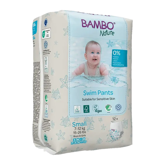 Bambo Nature Wasserwindeln Größe S (7-12Kg), 12 Stück