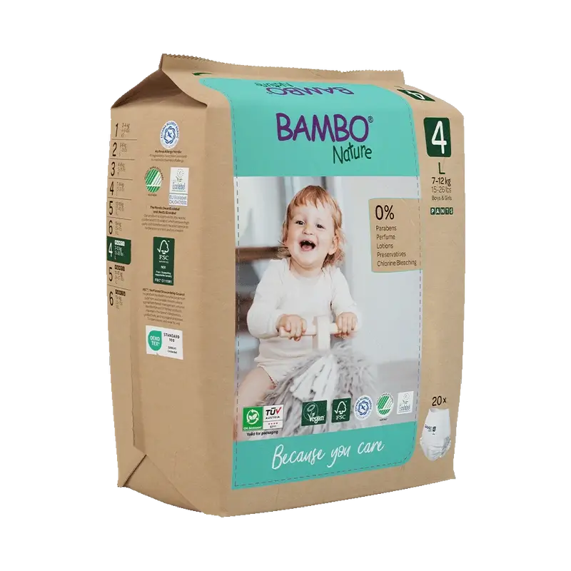 Bambo Nature Pants Windeln Größe 4 (7-14Kg), 20 Stück