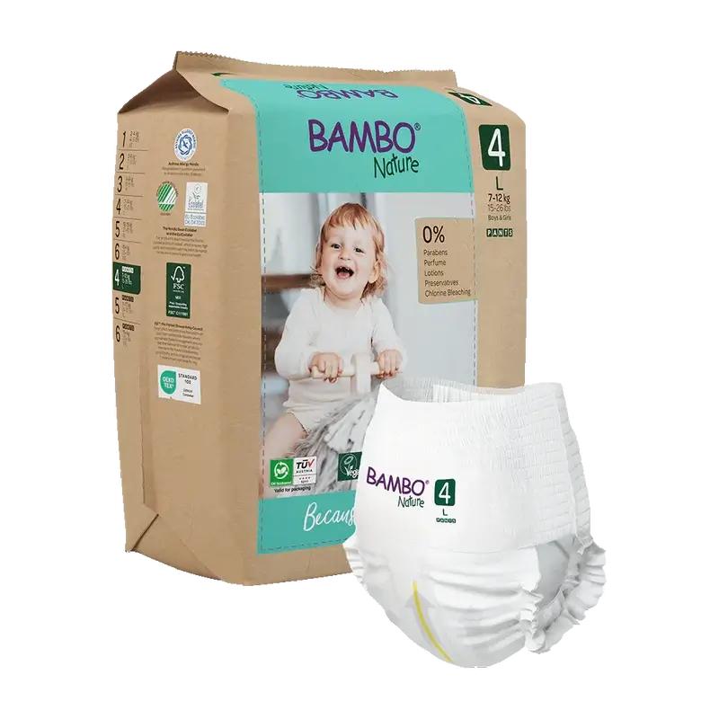 Bambo Nature Pants Windeln Größe 4 (7-14Kg), 20 Stück