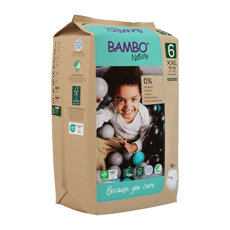 Bambo Nature Pants Windeln Größe 6 (+18Kg), 18 Stück