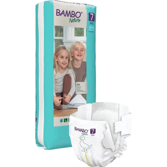 Bambo Nature Windeln Größe 7 (18+ Kg), 40 Stück.