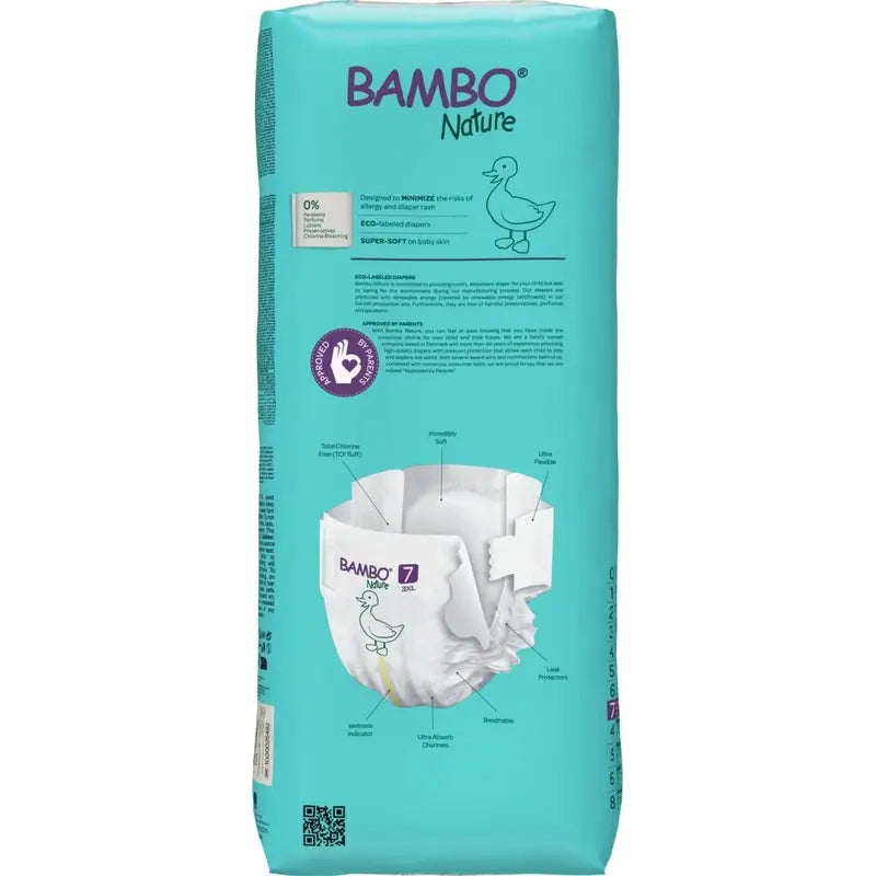 Bambo Nature Windeln Größe 7 (18+ Kg), 40 Stück.