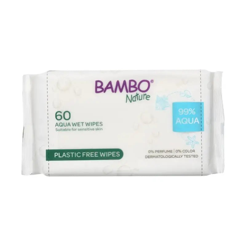Bambo Nature Aqua Feuchttücher, 60 Stück