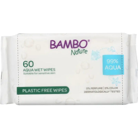 Bambo Nature Aqua Feuchttücher, 60 Stück