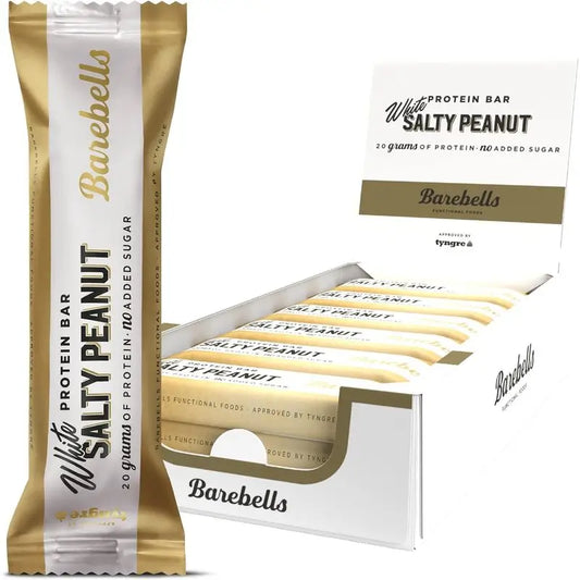 Barebells Pack weiße Schokolade salzige Erdnuss, 12 Stück x 55 Gramm