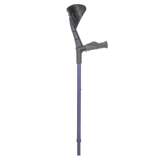 Anatomisch geformter englischer Gehstock, weiche Griffoberfläche, blaues Rohr (Paar)
