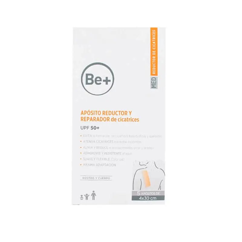 Be+ Aposito Reduct Repar Cicat 4X30 cm 5 units