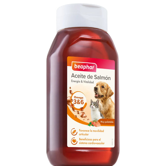 Beaphar Lachsöl für Hunde und Katzen 425 ml, Hundenassfutter