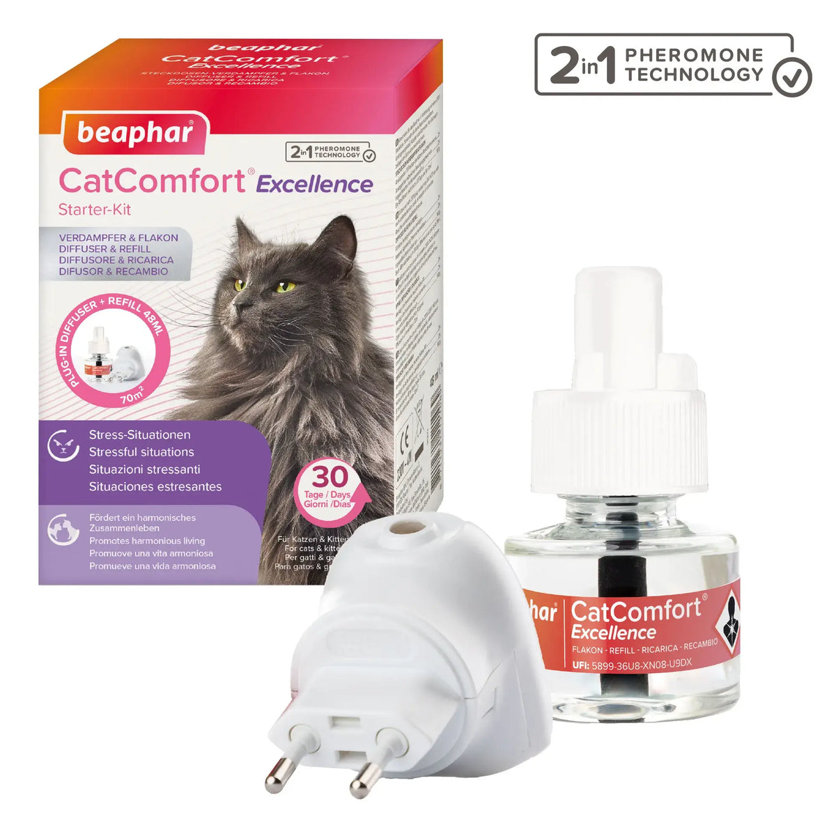 Beaphar Cat Comfort Katzendiffusor und Nachfüllpackung 48 ml