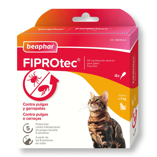 Beaphar Fiprotec Spot On Katze 4 Pip x 0,5 ml