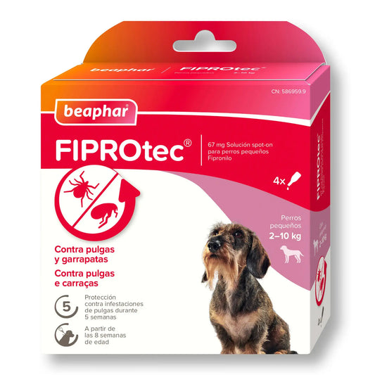 Beaphar Fiprotec Spot On Kleiner Hund 2-10Kg 4 Pip x 0,67 ml