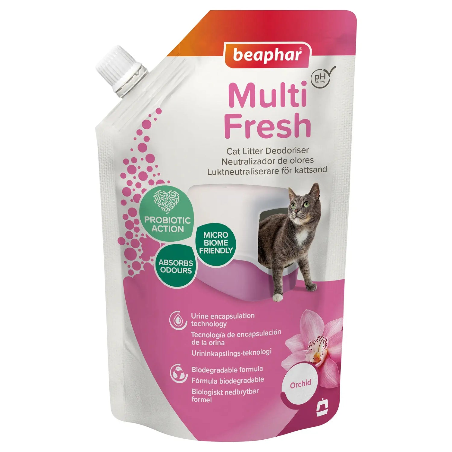 Beaphar Multifresh Neutralisiert Geruch Neutralisiert Orchidee Sand, 400 Gramm